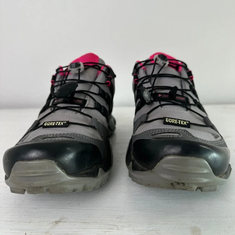 Adidas Hiking Shoes Womens 8 Terrex Swift R GTX Grey Pink Gore-Tex AQ1863